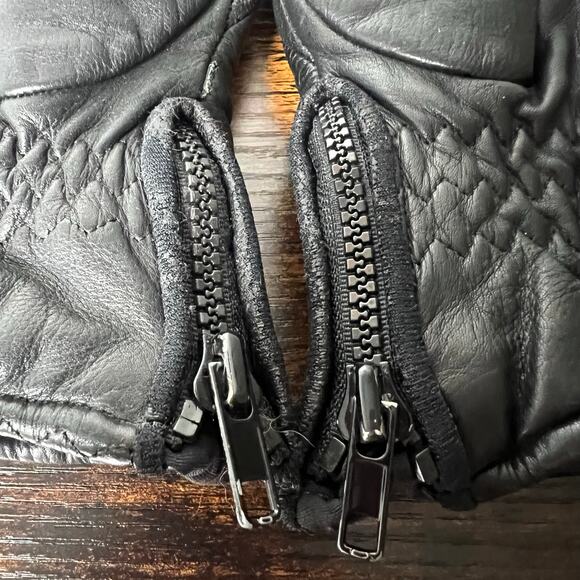 Thinsulate Insulation Black Leather Ski Snowmobile Gloves Sz Small 100 gram - Picture 5 of 8